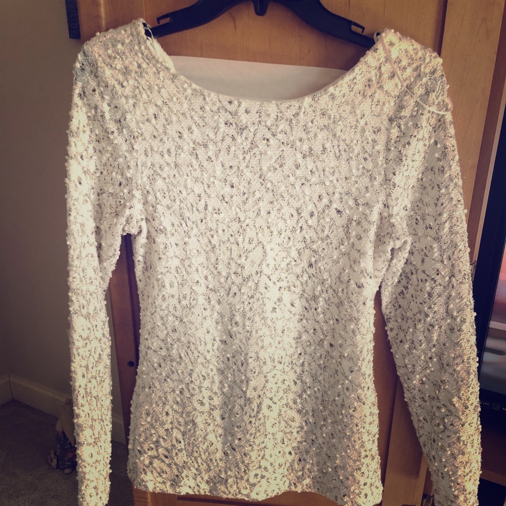 White beaded top